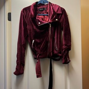 velvet material jacket